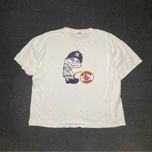 Vintage New York Yankees funny mlb white graphic shirt size 2xl